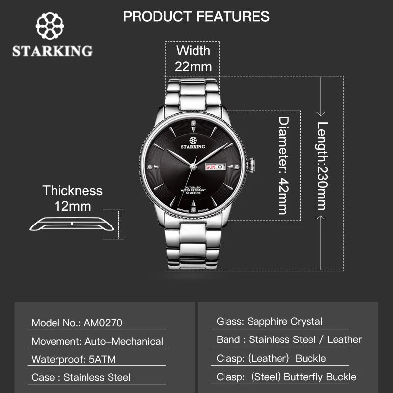 STARKING AM0270 Mechanical Automatic Watch.