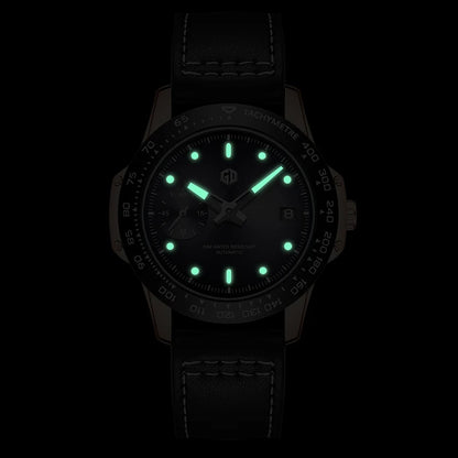 Luxury Man Wristbatch Waterproof Luminous Date Leather