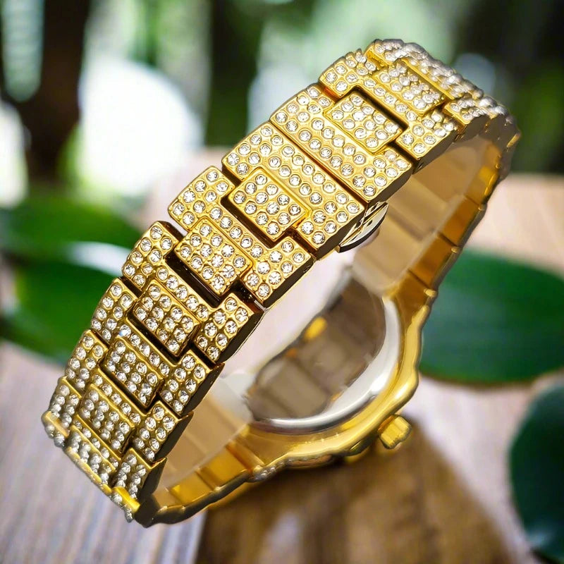 Gold watch, Men's diamond watches, Luxury timepieces, High-end watches, Gold case, Diamond accents, Prestigious watches, Elegant design, Fine jewelry, Sophisticated timepieces, Swiss movement, Premium craftsmanship, Classic style, Fashion accessory, Status symbol,