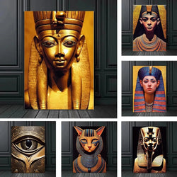 Golden Egyptian Goddess Poster Ancient Pharaoh