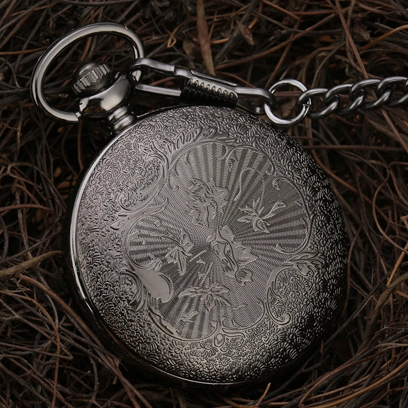 Vintage Pocket Watch Antique Roman Number Quartz.