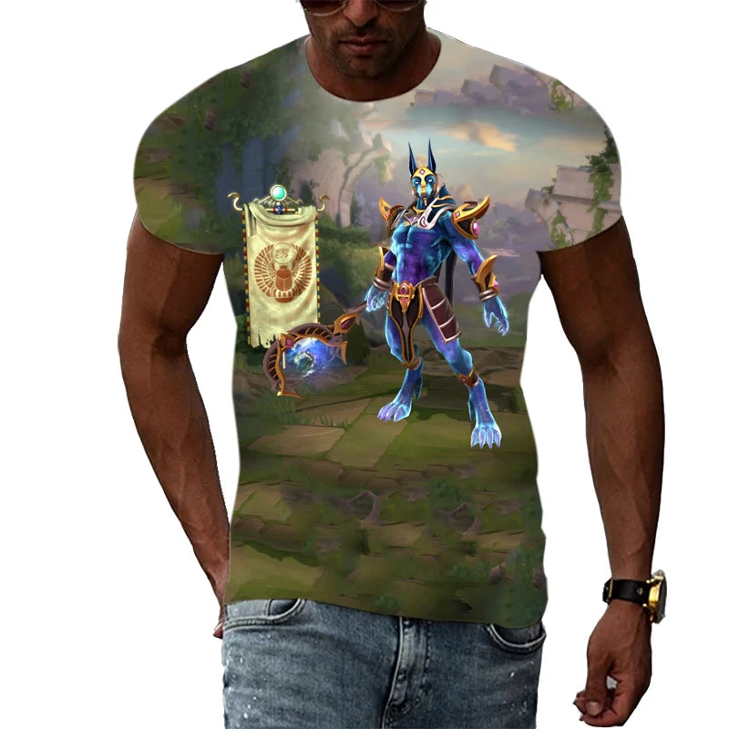 New Fashion Cool Style Anubis 3d Print Men's T Shirt.