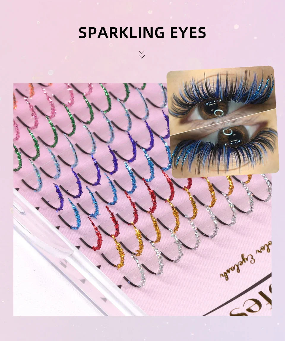 New Fashion Glitter Wispy Spike Eyelashes Extensions Party