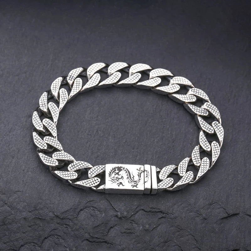 Retro Style Dragon 925 Sterling Silver Bracelet