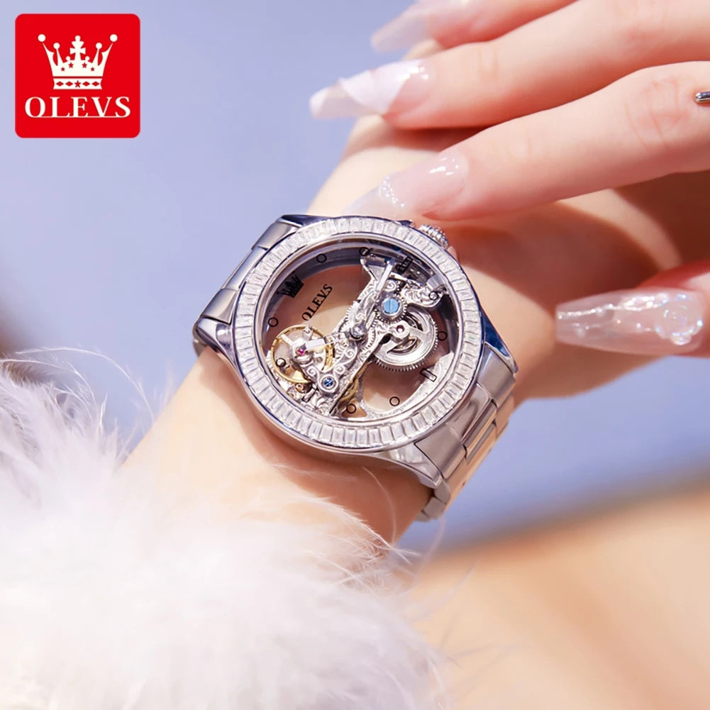 OLEVS 6699 Luxury Original Mechanical Watch For Women.