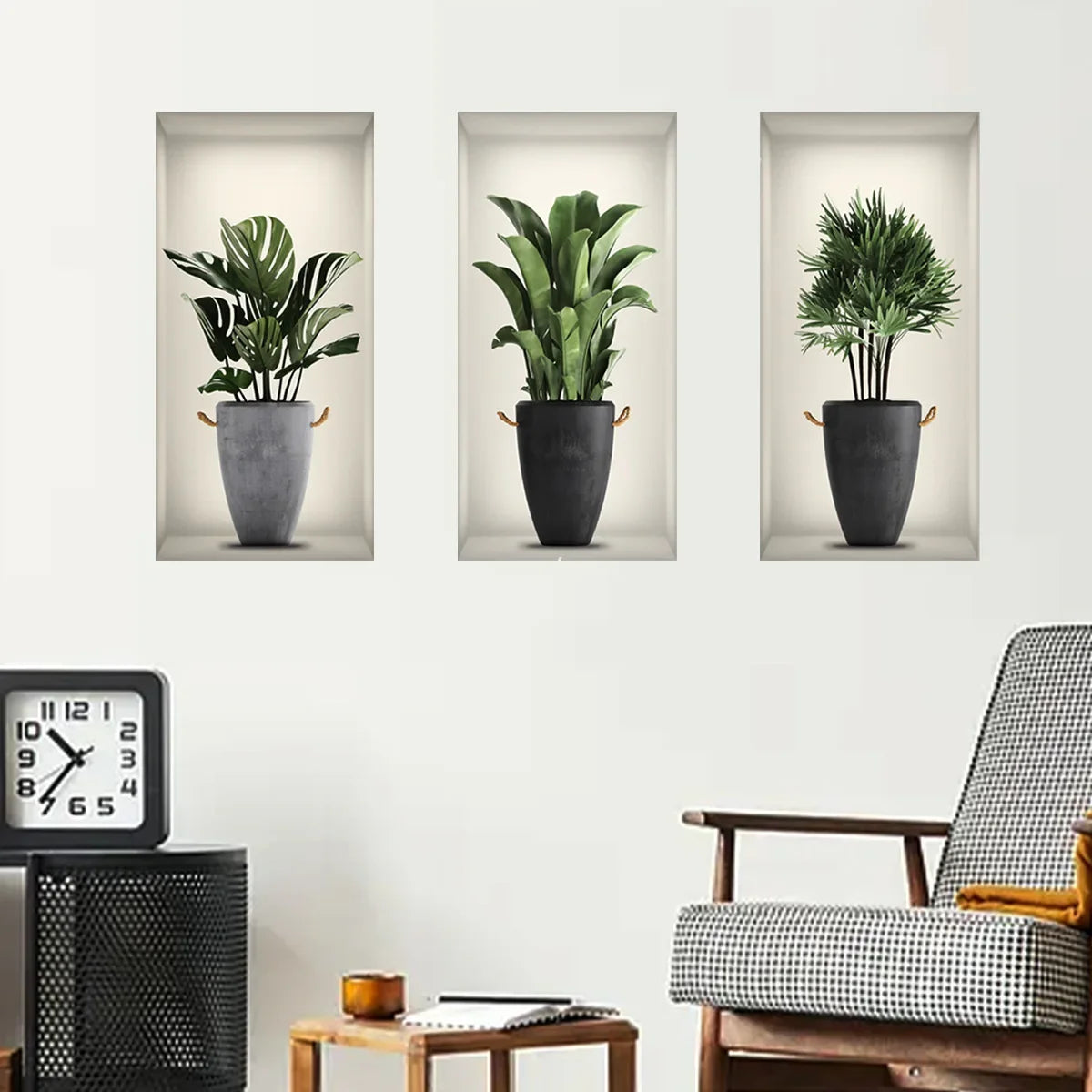 Wall Art Stickers Simulate 3D Three-dimensional Potted.