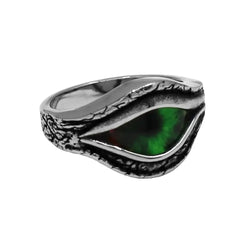 Egyptian Eye of Horus Ra Udjat Amulet Ring Stainless Steel Egypt Pharaoh Eyes Green Eye Ring SWR1054