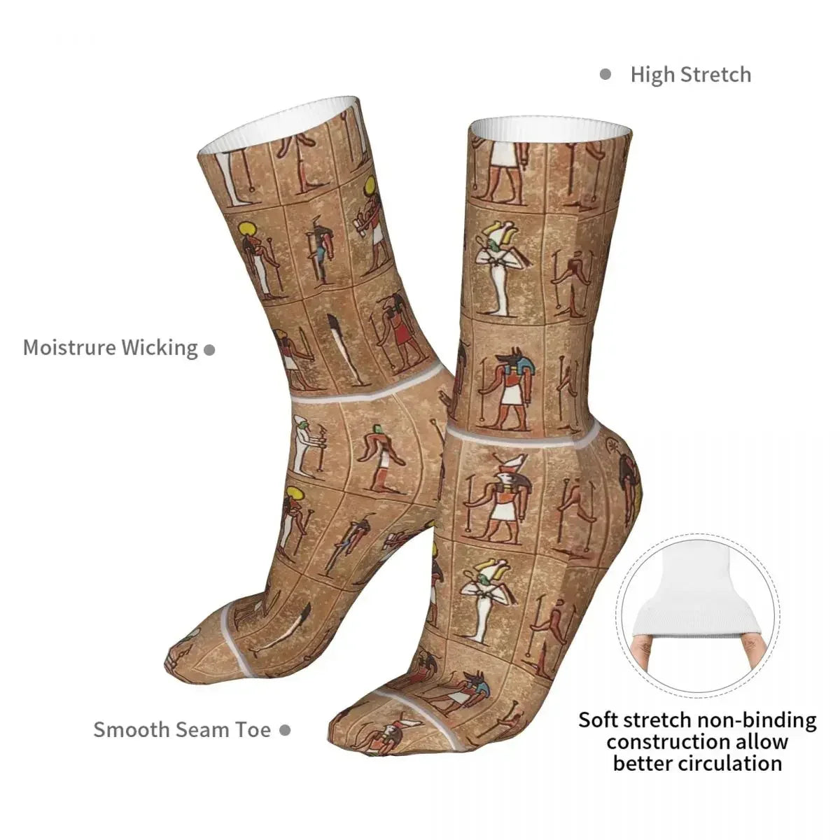 Ancient Egyptian Civilization Socks Men's Women's Fashion.