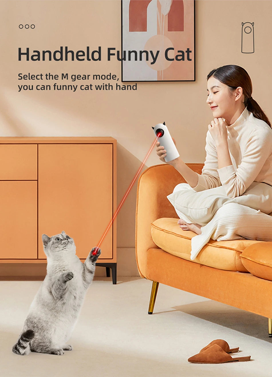 Automatic Cat Toys LED Laser Interactive Smart Teasing Pet Handheld Electronic Indoor Random Laser Cats Toy Accessories For Dog