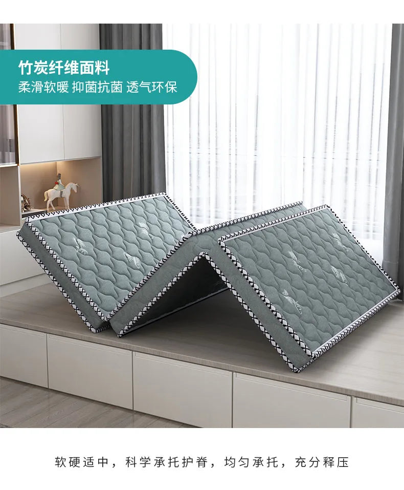 Three folding 3E coconut mattress environmental palm hard mat home sleeping mat dormitory single tatami custom