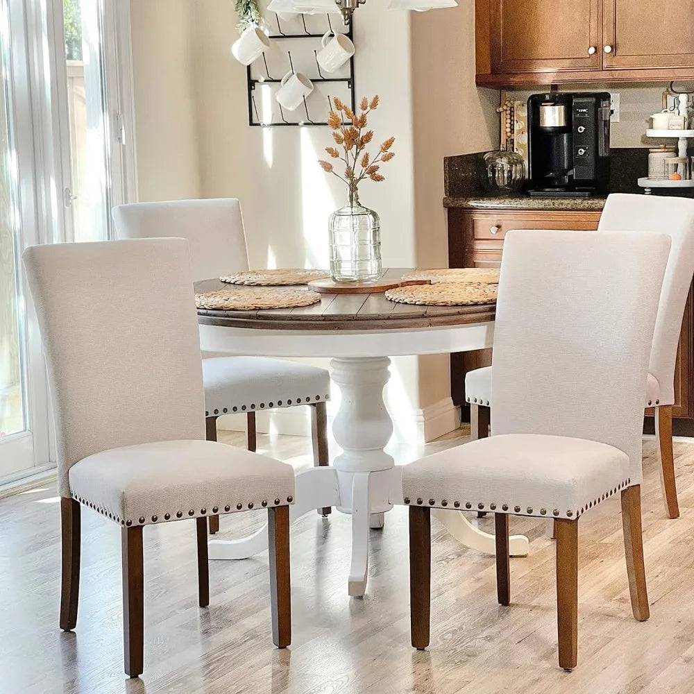 Dining Chairs Set of 4 Fabric Dining Room Kitchen.