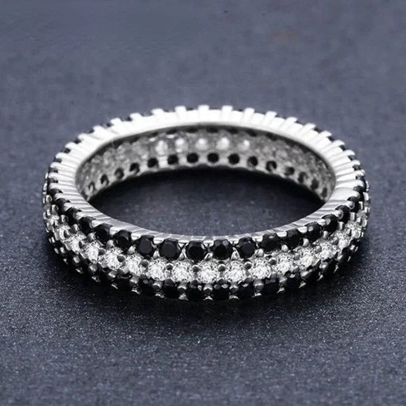 SODROV Women's Black Ring Trend Gothic Wholesale Accessories Jewelry Rings for Women Bride Wedding Band Women Gift Jewelry