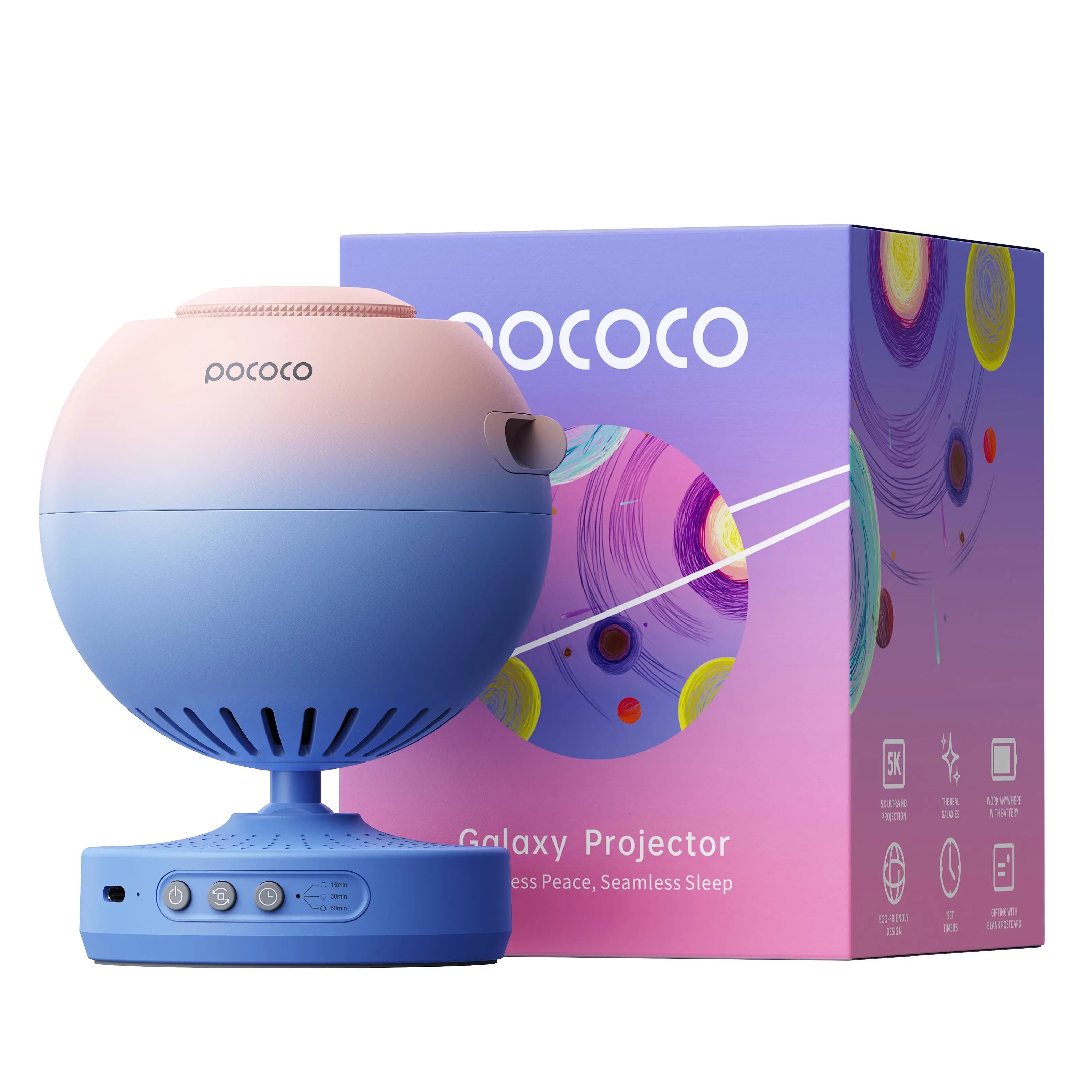 POCOCO Galaxy Projector Galaxy Light Projector Star Projector Night Light Lamp with High-Definition Soft Light for Children&