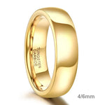 Gold Color Tungsten Ring Couple for Men Women.