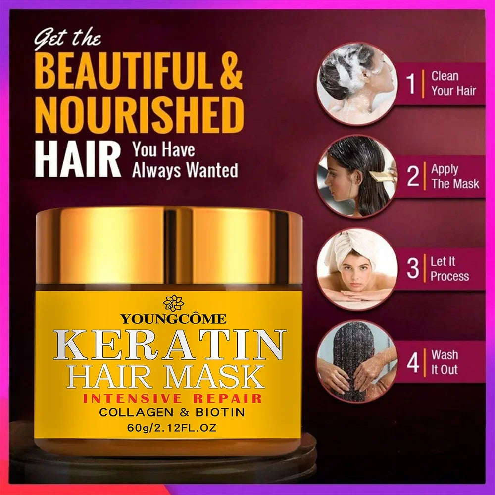 Hair Repairs Hair Mask Biotin Collagen Keratin Treatment Hairs Conditioner Hair Essential Oil Nourishing for Dry Damaged