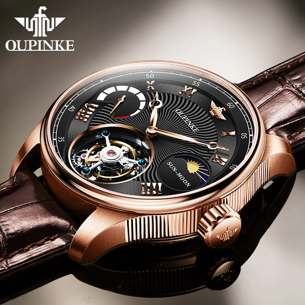 OUPINKE 8001 Tourbillon Mechanical Watch For Men.