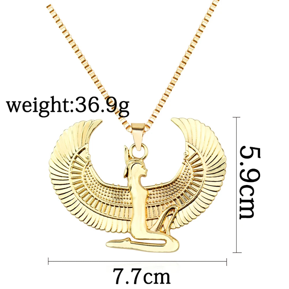 Ancient Egyptian Mythology Goddess Isis Wings.