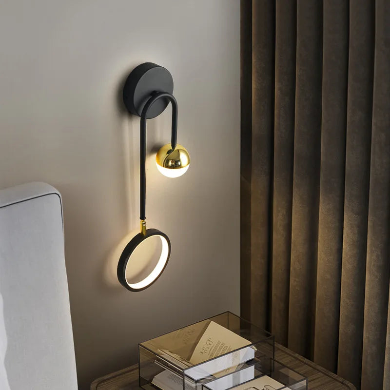 Modern LED Wall Lamp Nordic Sconce Round Lighting.