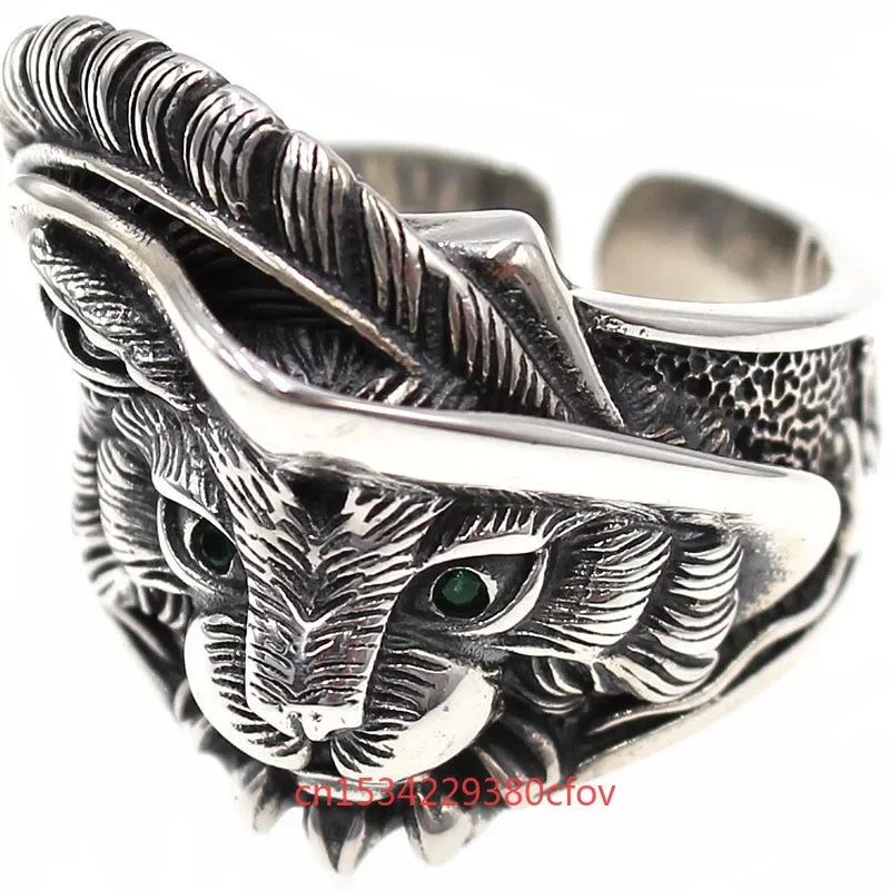 Silver Cat Rings Christmas Gift for unisex.