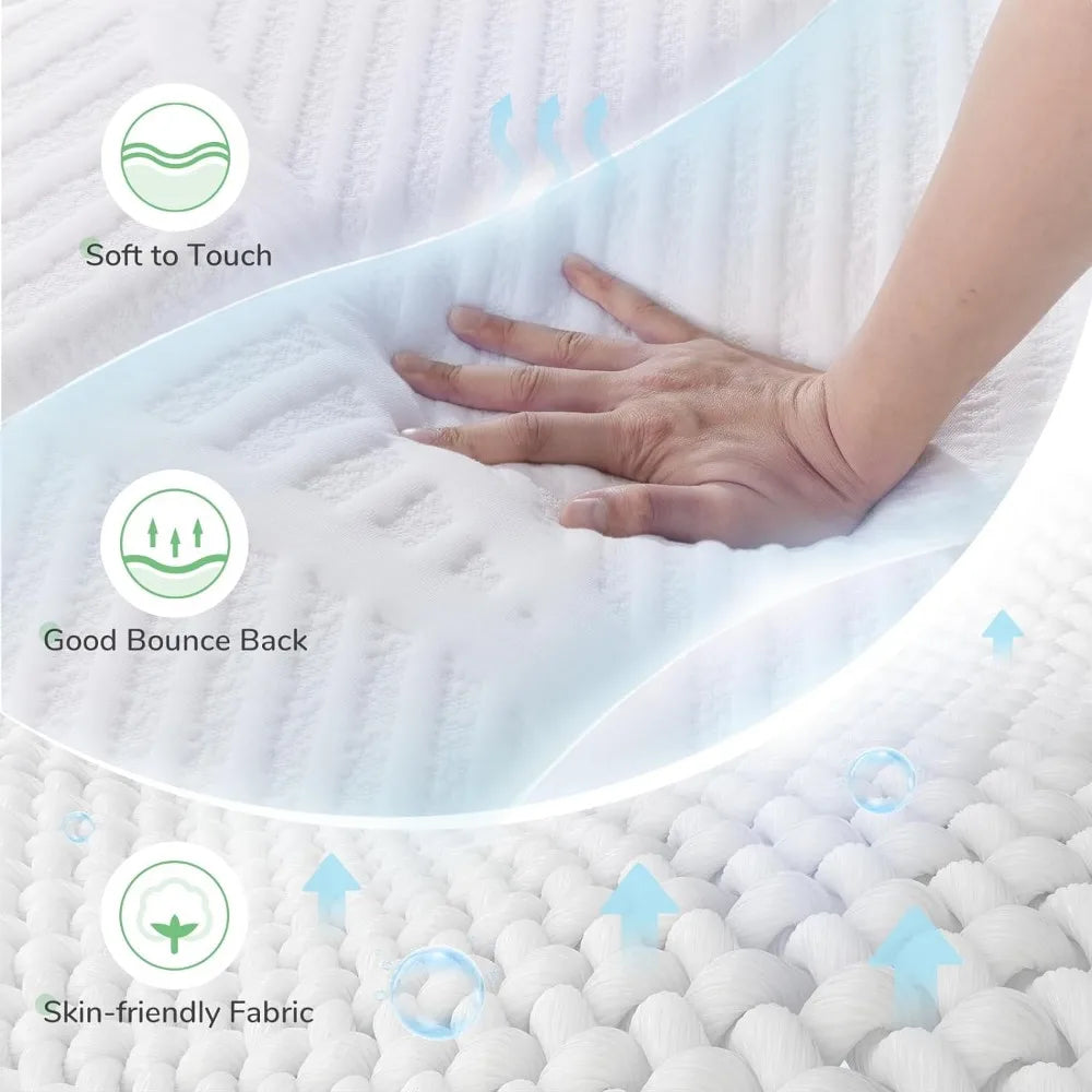 Mattress Full 12 Inch 5-Zone Hybrid Mattress With Gel Memory Foam for Pressure Relief & Cool Sleep Bed Size Bedroom Furniture