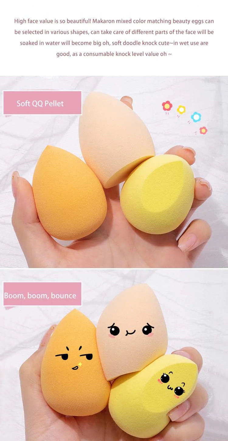 4pcs Makeup Sponge Blender Beauty Egg Cosmetic Puff Soft Foundation.