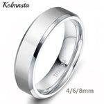 Silver Men's Titanium Ring, Crafted from durable titanium.