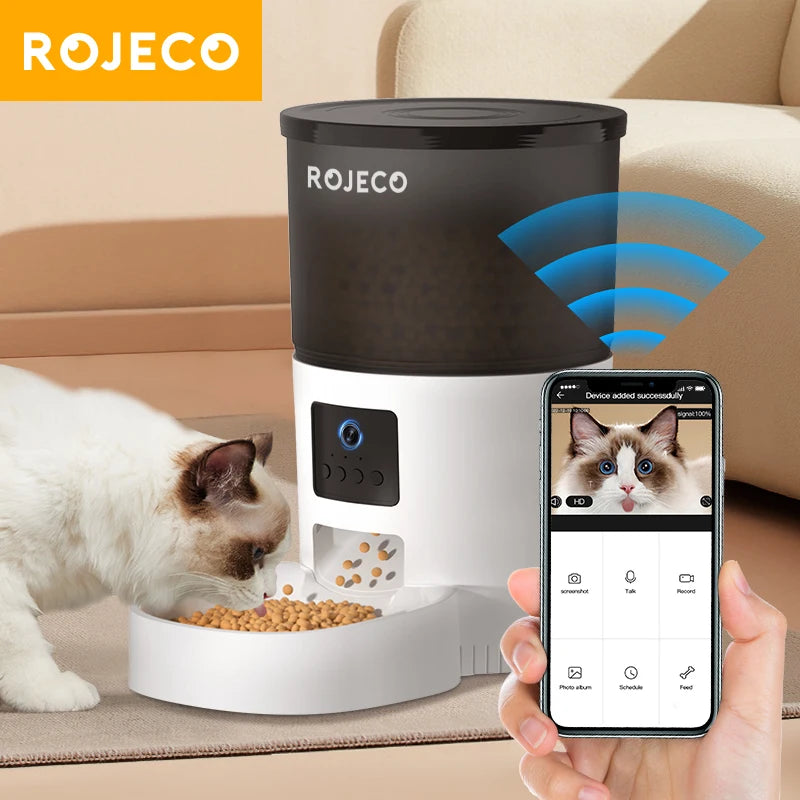 Automatic Cat Feeder With Camera Video Cat Food.