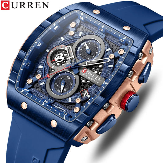 CURREN Fashion men watch brand unique square.