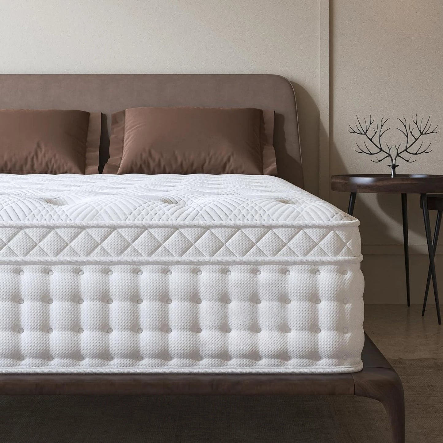 Queen Mattress 12 Inch, Deep Sleep Firm Mattress Extra Lumbar Support-Pain-Relief - Memory Foam Hybrid Euro Top Luxury Mattress