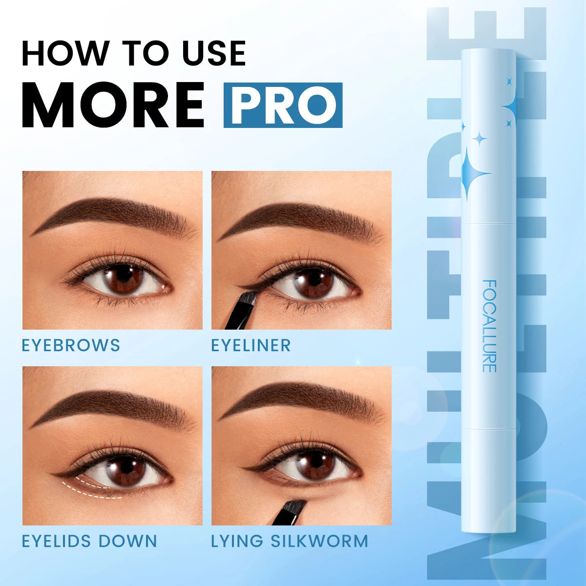 Waterproof Eyebrow Cream Eyeliner Pencil 2 In 1.