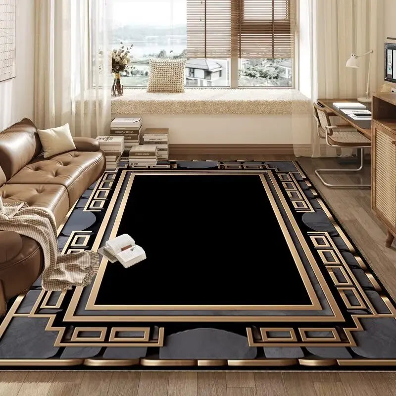 Black Gold carpet for living room Luxury.