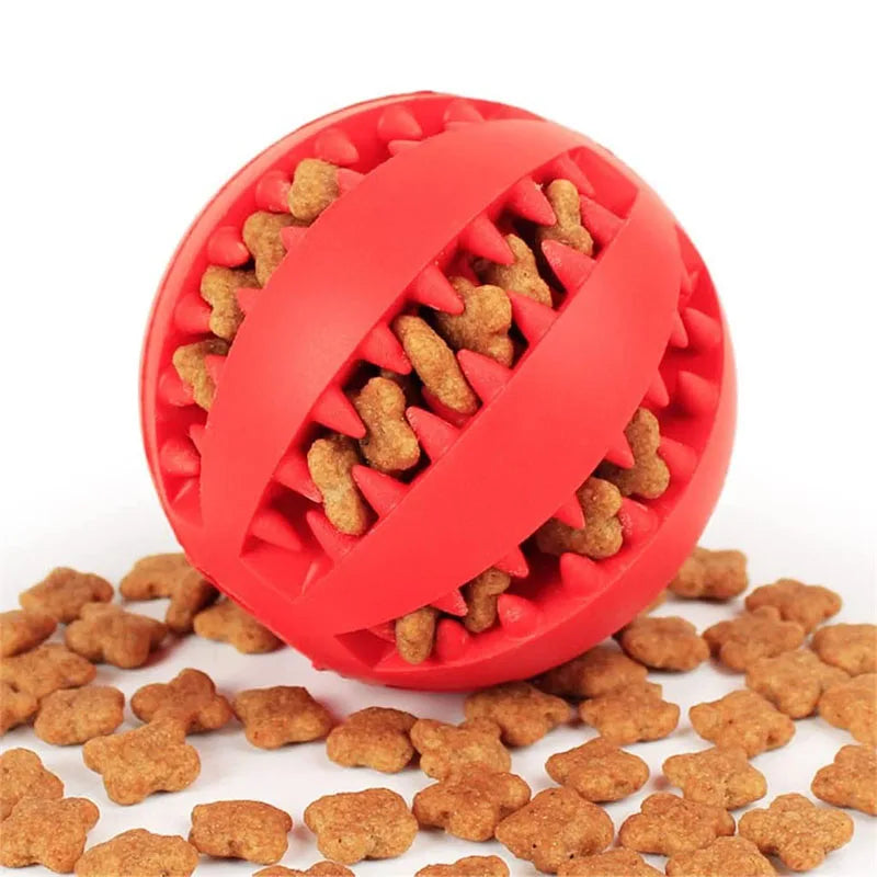 Dog Toy Ball Interactive Rubber Balls Puppy Chewing Toys Pet Tooth Cleaning Ball Cats Pets Food Treat Feeder Silicone Balls Toy