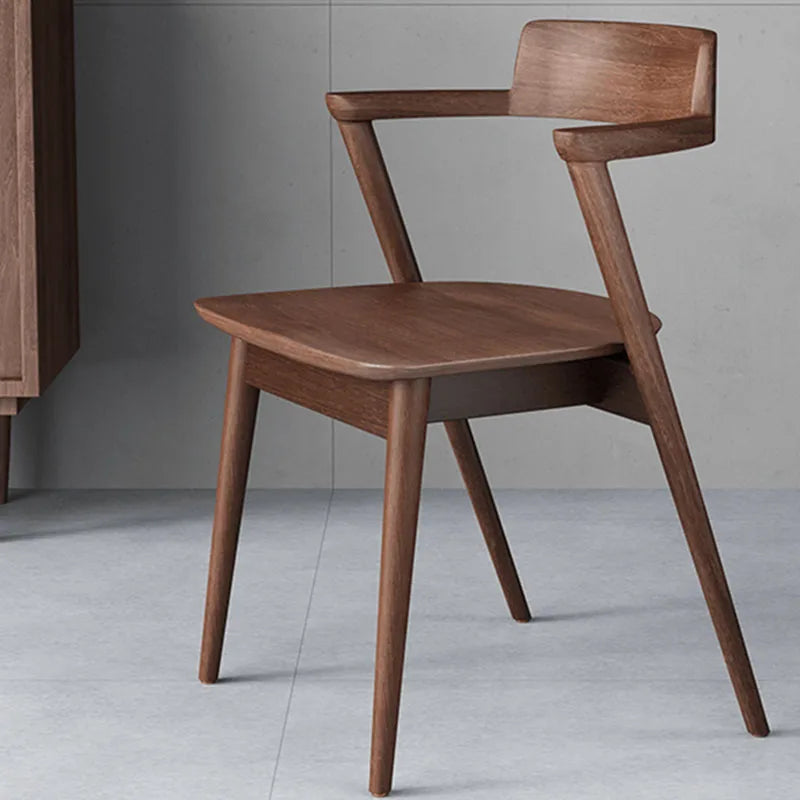 Black Wood Modern Solid Dining Chairs.