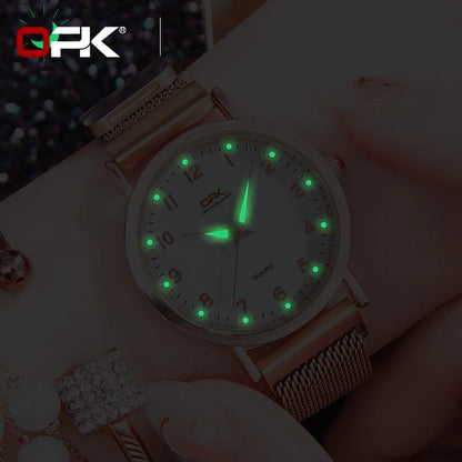 OPK Elegant Woman Watch Waterproof Fashion Quartz Ladies Wristwatches Luminous Luxury Classics Women&