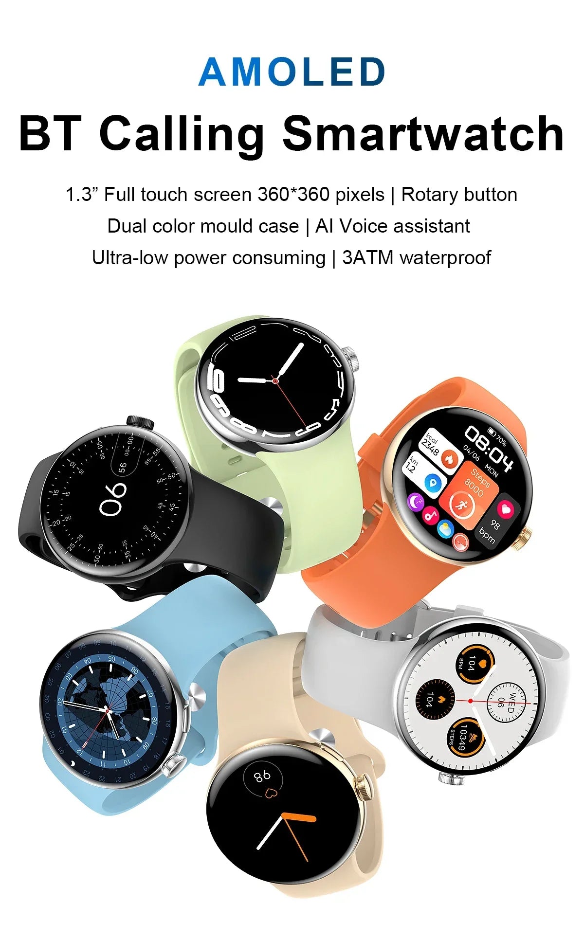 NEW LA24 Smart Watch Men Bluetooth Call.