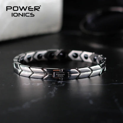 Power Ionics Arrow Style 100% Titanium Bio Germanium Health Fashion Bracelet  Body Come With Free Adjust Tool