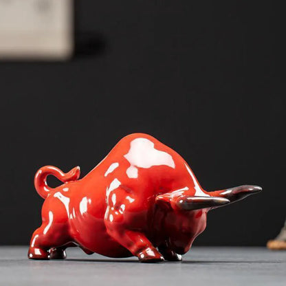 Creative Ceramic Bull Decoration.