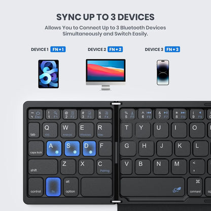 Portable Full Size Folding Keyboard with Touchpad.