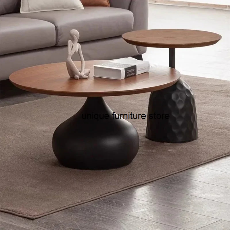 Luxury Nordic Coffee Table Round Minimalist Italian Center Side Table Dinner Writing Service Mesas Bajas Living Room Furniture