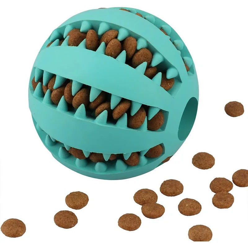 Dog Toy Ball Interactive Rubber Balls Puppy Chewing Toys Pet Tooth Cleaning Ball Cats Pets Food Treat Feeder Silicone Balls Toy