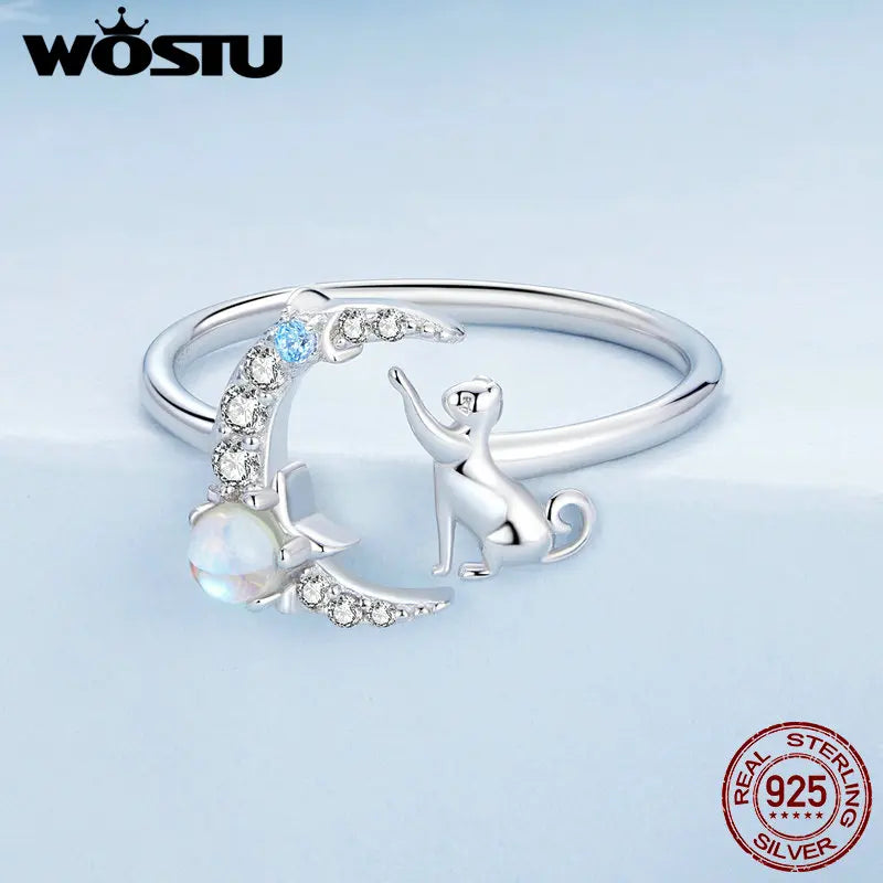 Real Silver Moonstone Rings for Women Lovely.