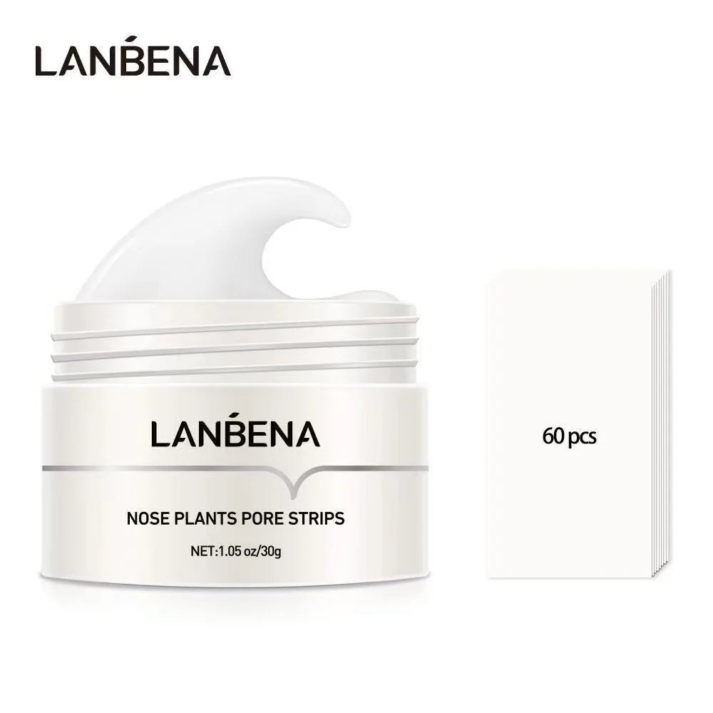 LANBENA Blackhead Remover Cream Paper Plant Pore Strips Nose Acne Cleansing Black Dots Peel Off Mud Mask Treatments Skin Care