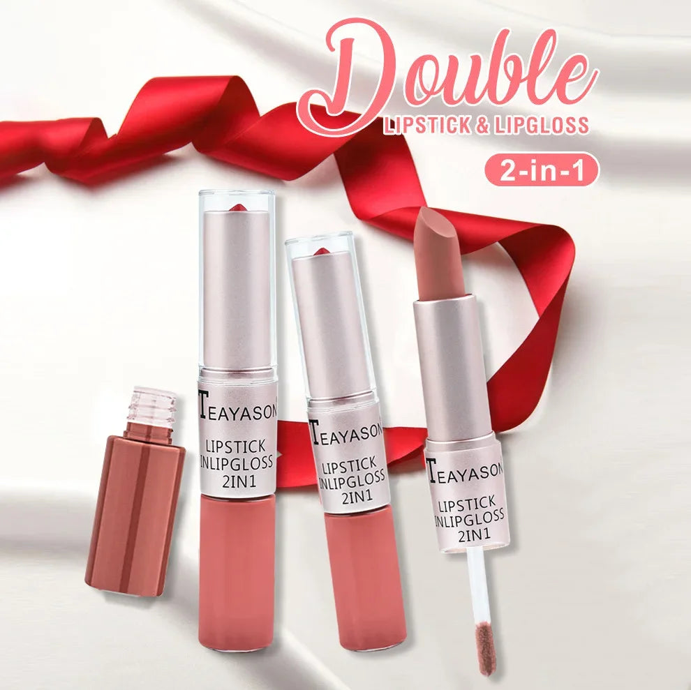 2 in 1 Lipstick Long Lasting Velvet Matte.