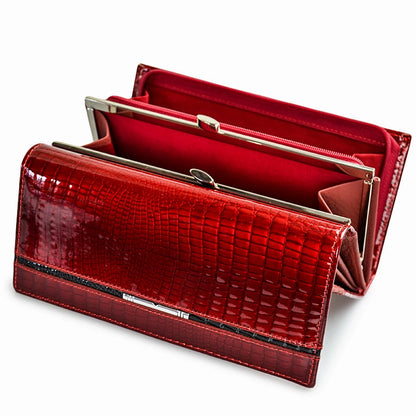 Genuine Leather Women Wallets Female Alligator Wallet Luxury Brand Coin Purse Design Clutch Bag Card Holder Zipper Ladies Purses