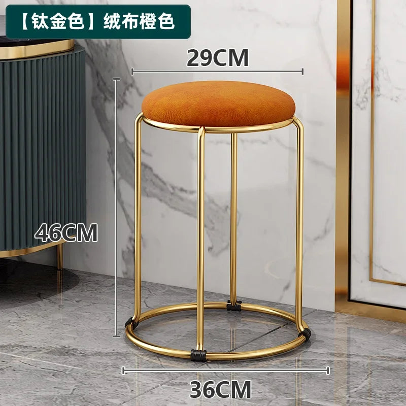 Soft Kitchen Luxury Chair Leisure Dining Room Folding Bar Stool Relaxing Chair Iron Taburetes Altos Cocina Furniture for Kitchen