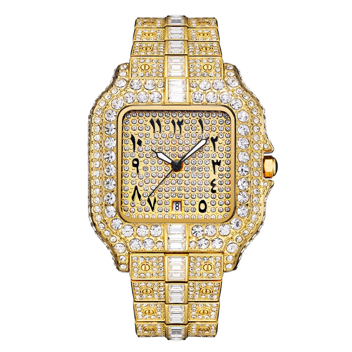 Luxury Quartz Watch For Men Automatic Diamond.