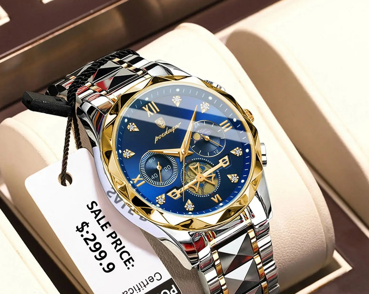 Luxury watches, Men's quartz watches, High-end timepieces, Elegant design, Swiss quartz movement, Stainless steel case, Sapphire crystal, Leather strap, Chronograph function, Water resistant, Designer watches, Classic style, Timeless craftsmanship, Dress watch, Prestigious brand,