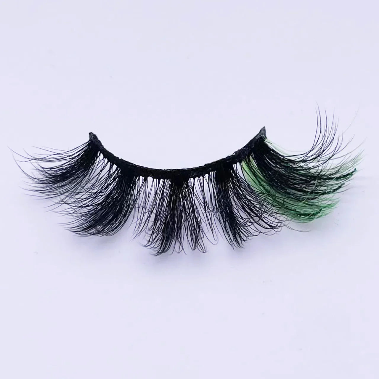 New glitter ombre Colored Lashes 20MM Mink Lashes Wholesale Dramatic Colorful Natural Eyelashes Extension Make up Fake Eyelashes