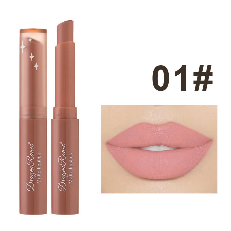 12 Color Matte Lipstick Nude Pink Matte Solid Lip Gloss Long Lasting Velve Red Tinted Balm 24 Hours Waterproof Makeup LipSticks