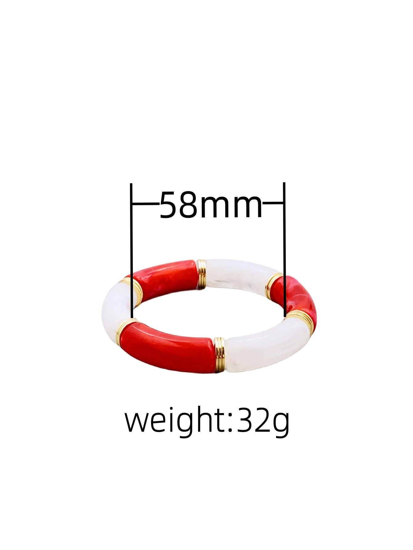 Colorful Acrylic Tube Stretch Bracelet for Women, Fashion Stylish Bangle Jewelry Couple Bangles Gift Jewelry